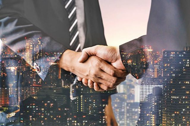 Double Exposure Image of Business and Finance Brunei gets top ranking for business regulation