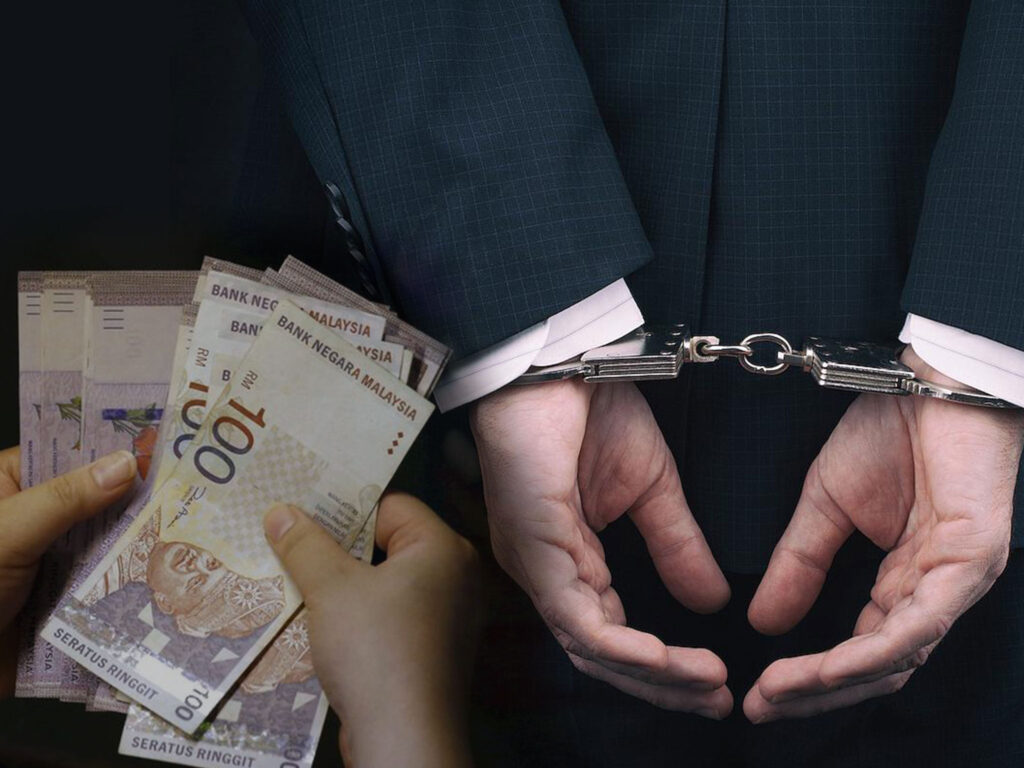 A gavel and legal documents on a desk symbolize corporate crime and scandal in Malaysia's 1MDB case.