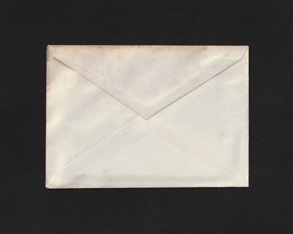 A stack of handwritten-style letters from the Maria Duval psychic scam sits on a table, each promising luck and wealth.