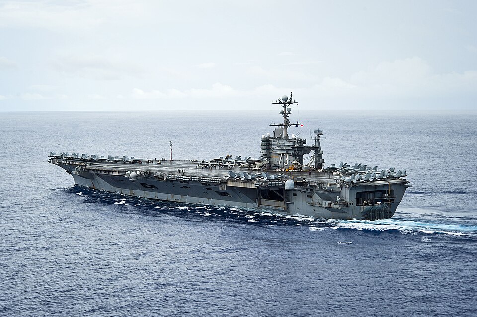 Aircraft Carrier At Sea